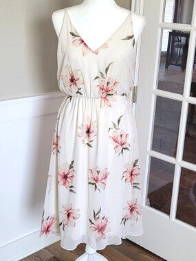 Lily Flower Chiffon Dress